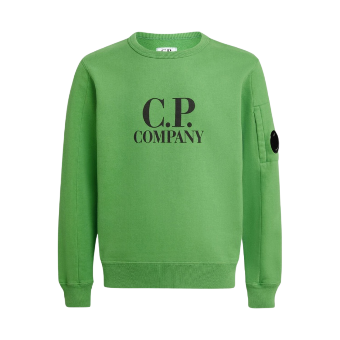 15CKSS017B003878W617 (Kids) C.P. Company U16 Basic Fleece Logo Sweatshirt Classic Green - 23FW