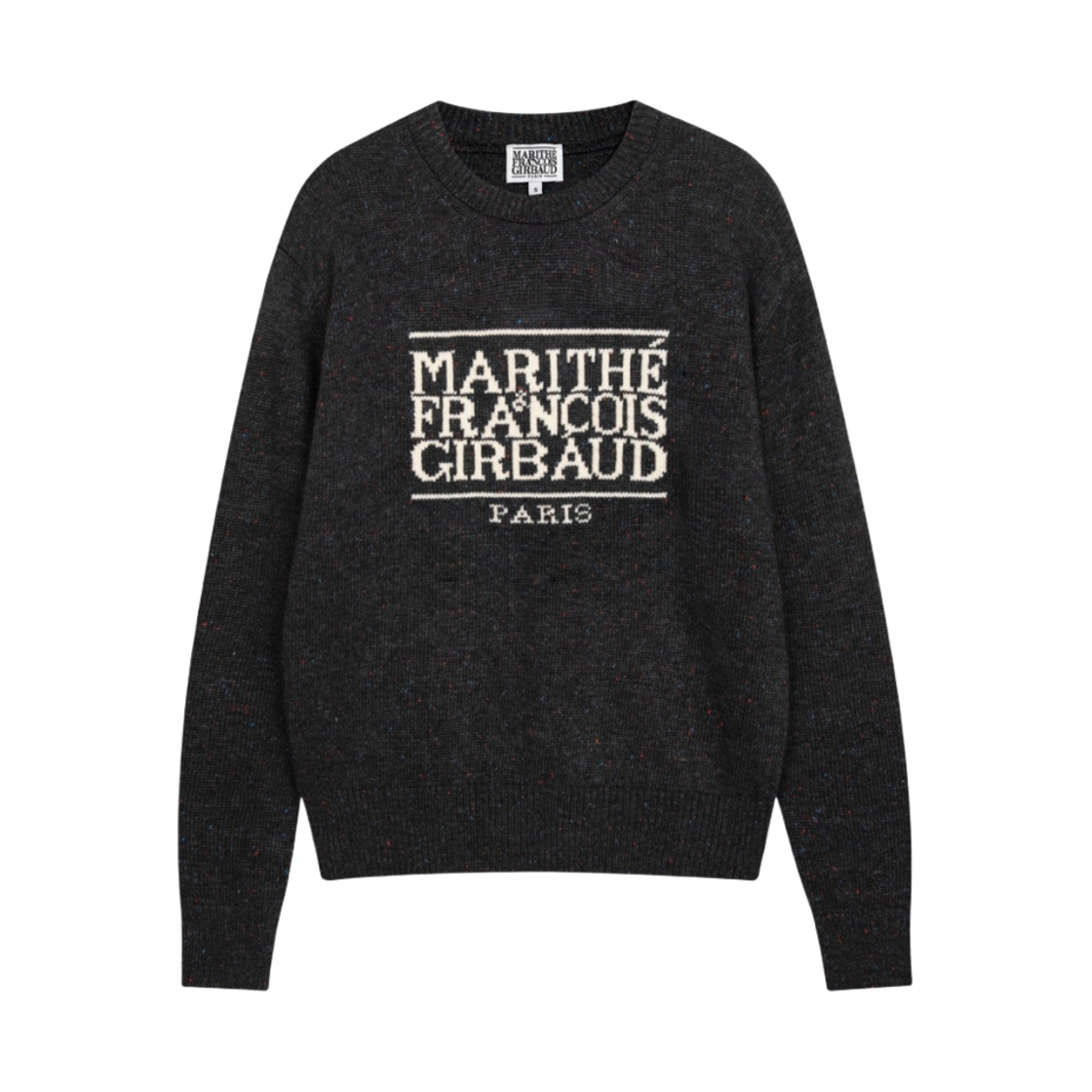 - Marithe Francois Girbaud Classic Logo Knit Pullover Melange Gray