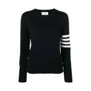 (W) Thom Browne 4-Bar Milano Pullover Sweater Navy