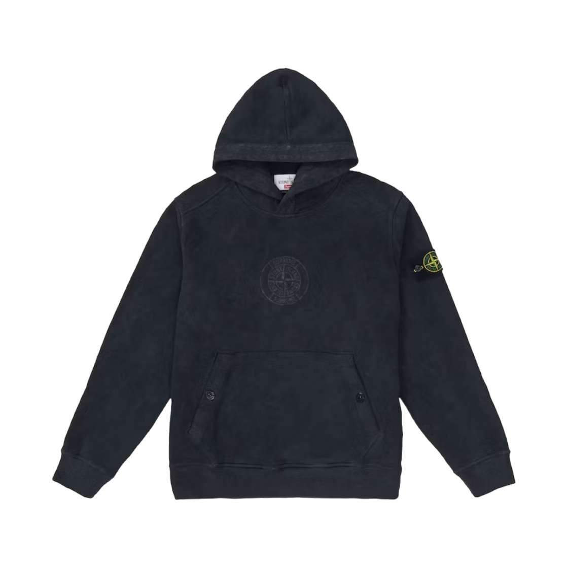 슈프림 x 스톤 아일랜드 후드 스웨트셔츠 블랙 - 19SS(Supreme x Stone Island Hooded Sweatshirt Black - 19SS) - 1