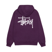 Stussy Basic Stussy Pigment Dyed Hoodie Purple
