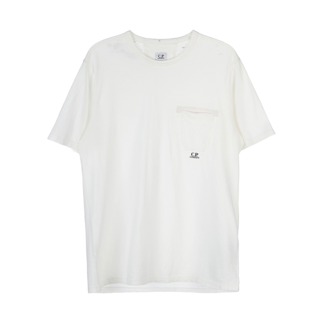 C.P. 컴퍼니 24/1 저지 포켓 티셔츠 거즈 화이트 - 23SS(C.P. Company 24/1 Jersey Pocket T-shirt Gauze White - 23SS) - 1