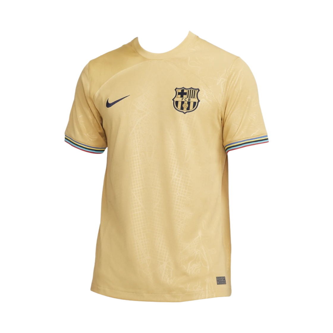 나이키 FC 바르셀로나 2021/22 스타디움 어웨이 저지 클럽 골드 (논 마킹 & 논 스폰서 버전)(Nike FC Barcelona 2022/23 Stadium Away Jersey Club Gold (Non Marking & Non Sponser Ver.))