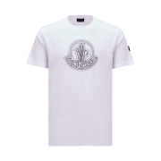 Moncler Logo Motif T-Shirt Optical White - 24SS