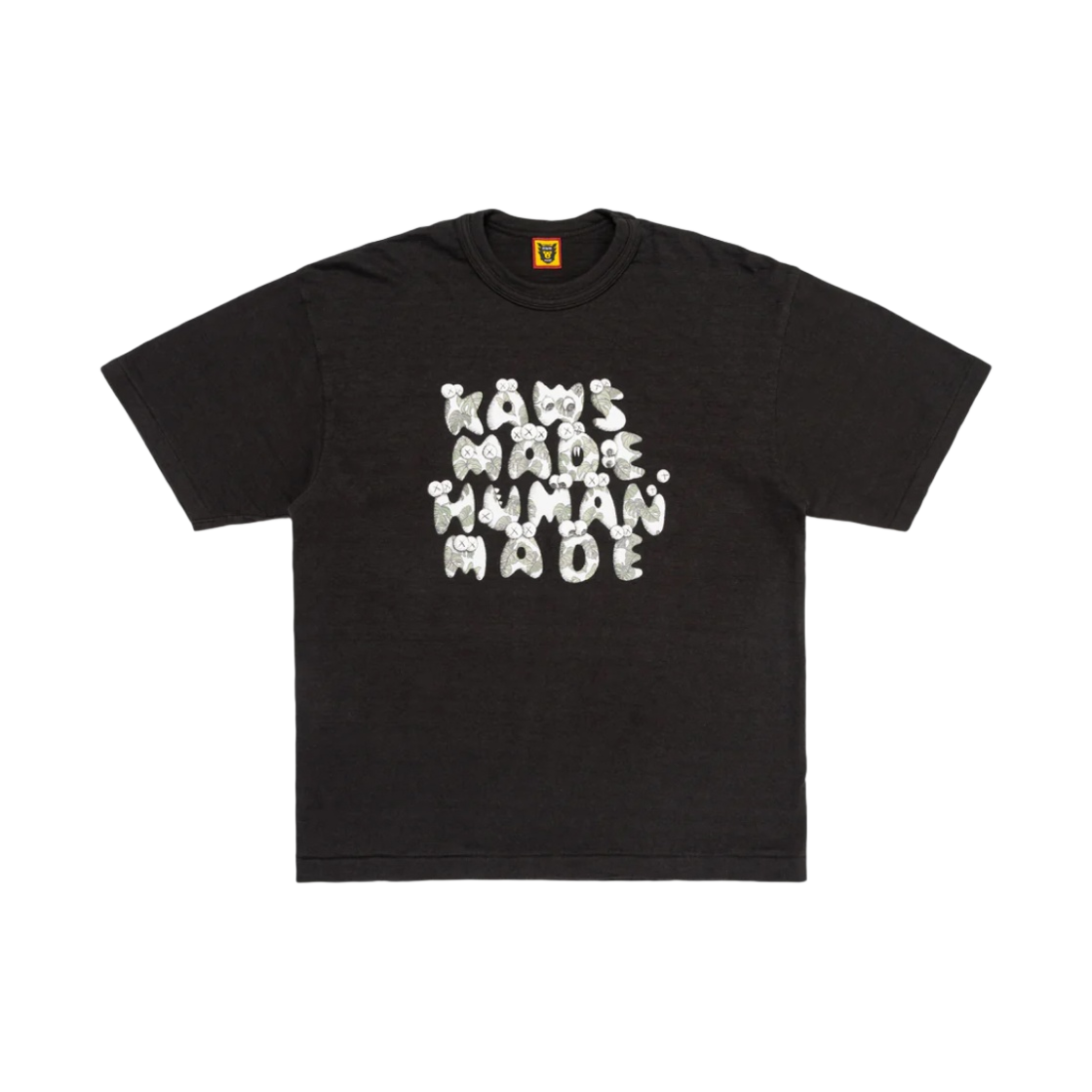 휴먼 메이드 x 카우스 그래픽 티셔츠 #4 블랙(Human Made x Kaws Graphic T-Shirt #4 Black)