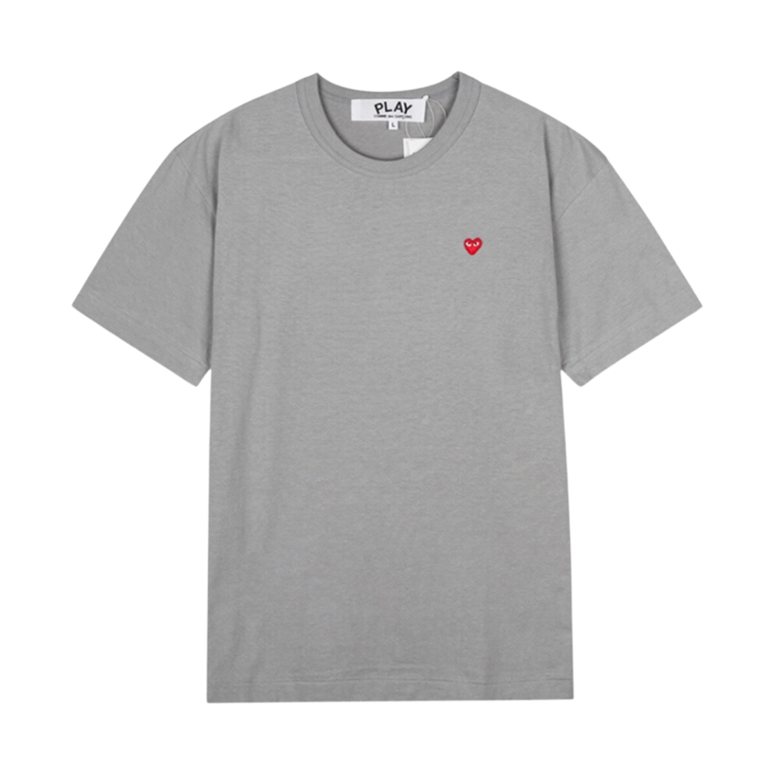 AZ-T313-051-1 (W) Play Comme des Garcons Small Red Heart T-Shirt Grey