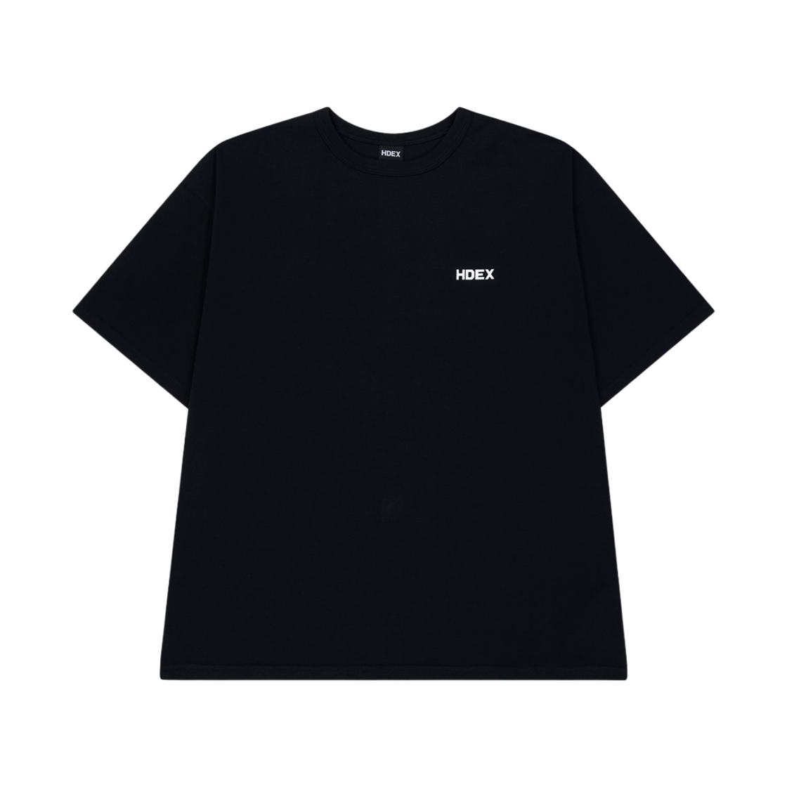 에이치덱스 메인 스몰 로고 오버핏 숏 슬리브 블랙