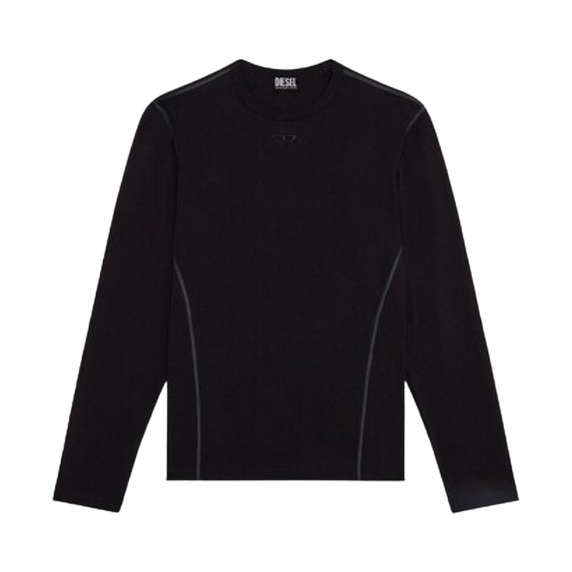 디젤 T-준카 레트로 로고 티셔츠 블랙