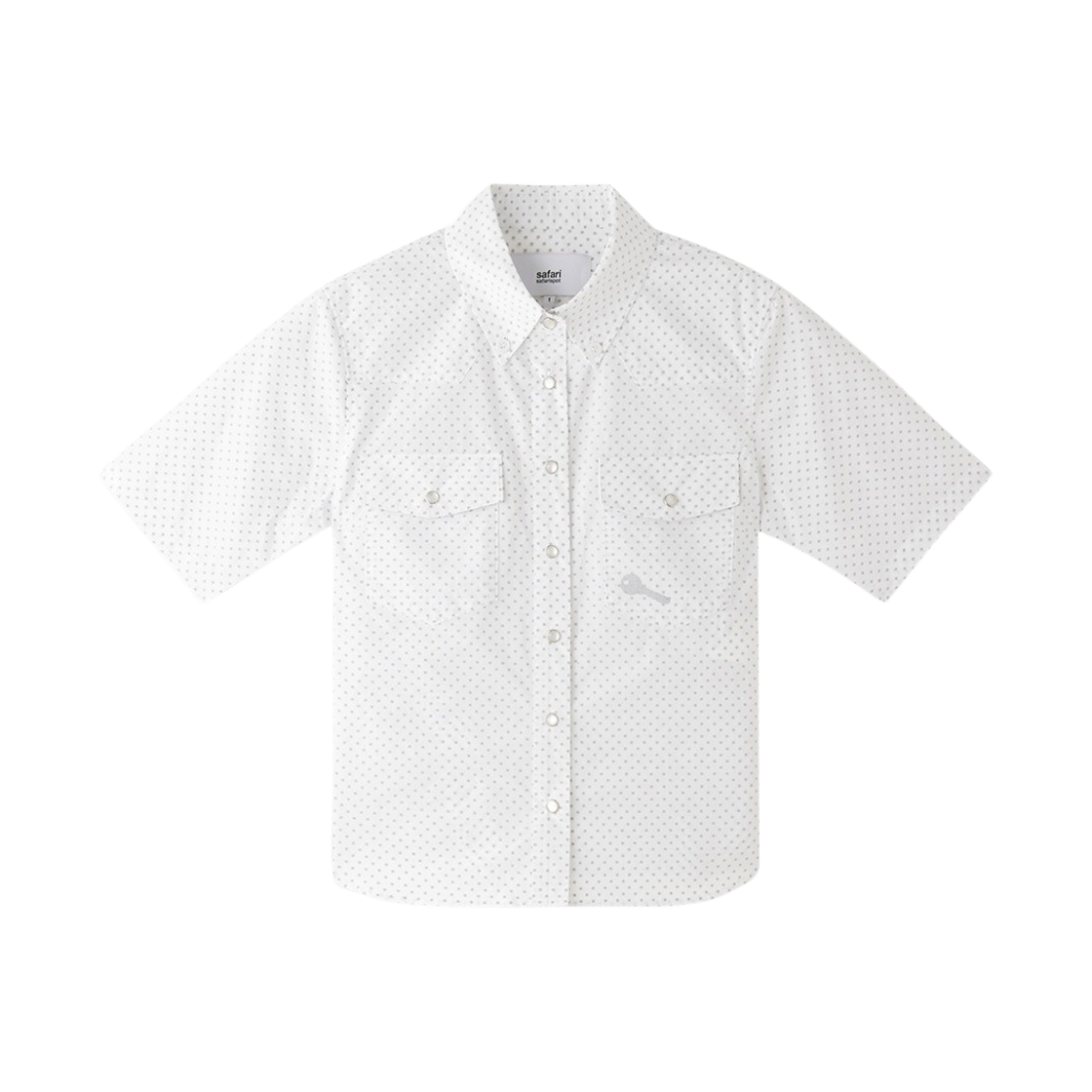 사파리스팟 우먼 1/2 웨스턴 도트 키 셔츠 블랙