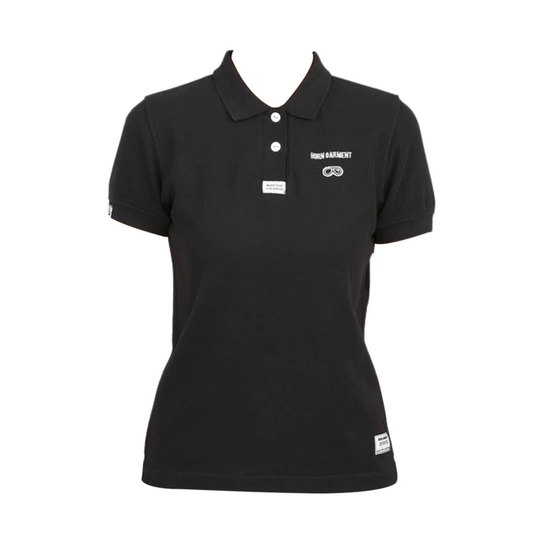 HCW-2A-AP01 (W) Horn Garment Golf Wear Polo T-Shirt Black