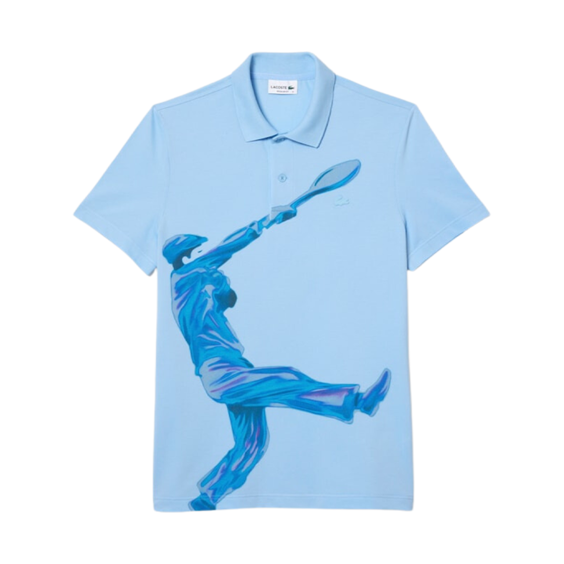 라코스테 르네 디지털 그래픽 프린트 피케 폴로 블루(Lacoste Rene Digital Graphic Print Pique Polo Blue) - 1