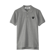 Play Comme des Garcons Black Heart Polo Shirt Grey