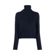 (W) AMI de Coeur Tonal Turtleneck Sweater Night Blue