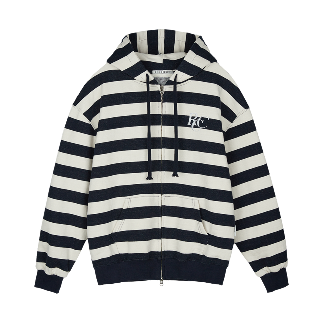 R4AZ0211NSOS ROCCI ROCCI RCC 2way Hoodie Zipup Navy Stripe