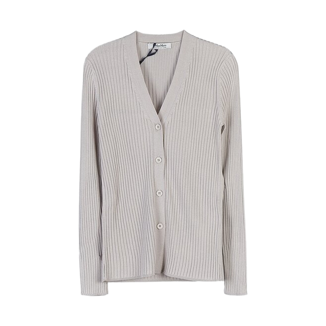 (W) S 막스마라 벨톤 가디건 에크루((W) S Max Mara Bertone Cardigan Ecru) - 1