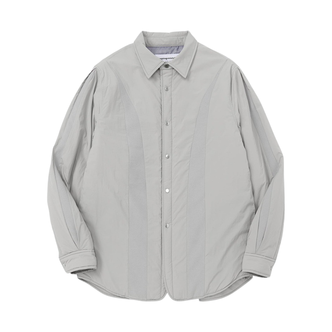타이핑 미스테이크 패디드 섹션드 셔츠 점퍼 그레이(Typing Mistake Padded Sectioned Shirts Jumper grey)