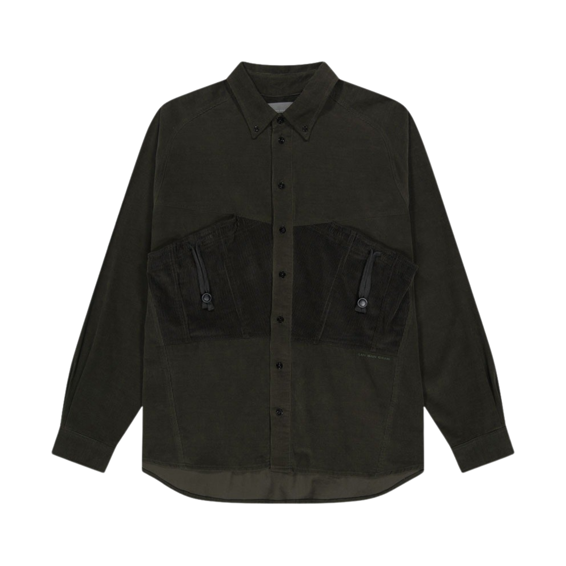 산산기어 코듀로이 스트링 포켓 셔츠 카키