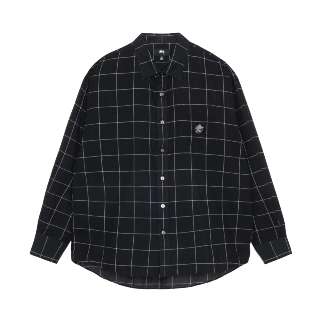 스투시 라이트웨이트 클래식 셔츠 블랙 윈도페인