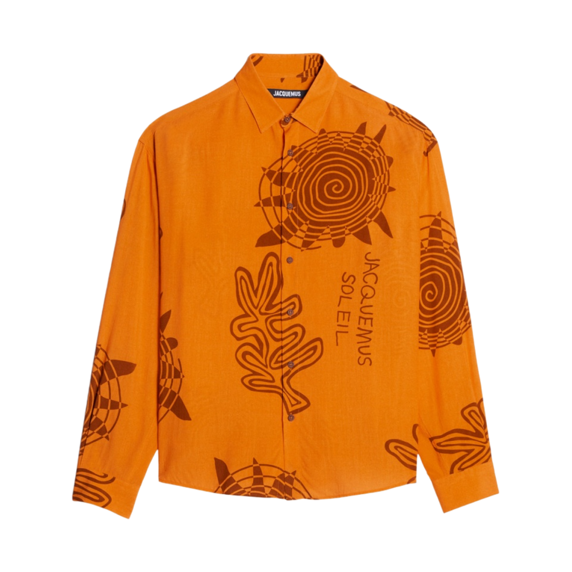 자크뮈스 라 슈미즈 사이먼 클래식 셔츠 프린트 아티 선 오렌지(Jacquemus La Chemise Simon Classic Shirt Print Arty Sun Orange) - 1