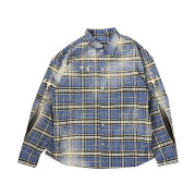 Thug Club Arab Sword Flannel Shirt Blue