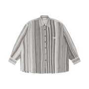 Stussy x Our Legacy Work Shop Borrowed Shirt Raw Linen Stripe