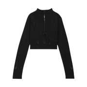 (W) Nike x Off-White Mock Neck Long Sleeve Top Black - US/EU