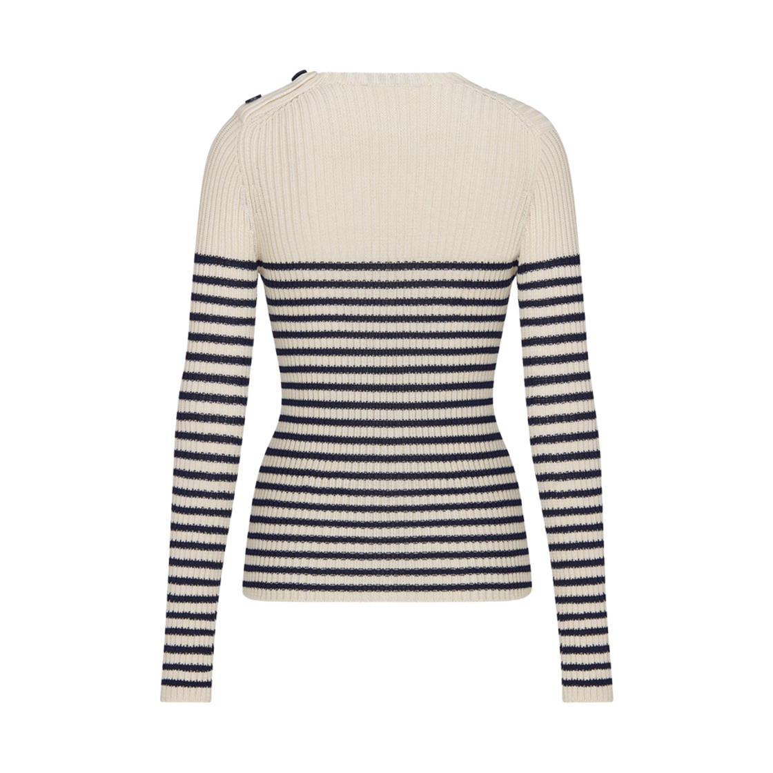 (W) 디올 디올리비에라 스웨터 에크루 네이비 블루 니트 시그니쳐((W) Dior Dioriviera Sweater Ecru Navy Blue Knit Signature) - 2