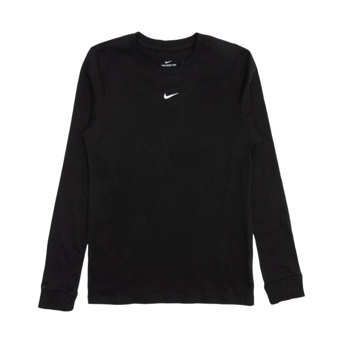 (W) 나이키 NSW 에센셜 롱슬리브 티셔츠 블랙 - US/EU((W) Nike NSW Essential Long Sleeve T-Shirt Black - US/EU) - 1