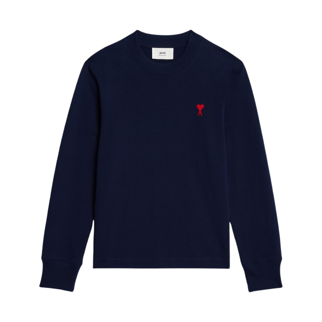 아미 스몰 하트 로고 롱슬리브 티셔츠 노틱 블루 - 22FW