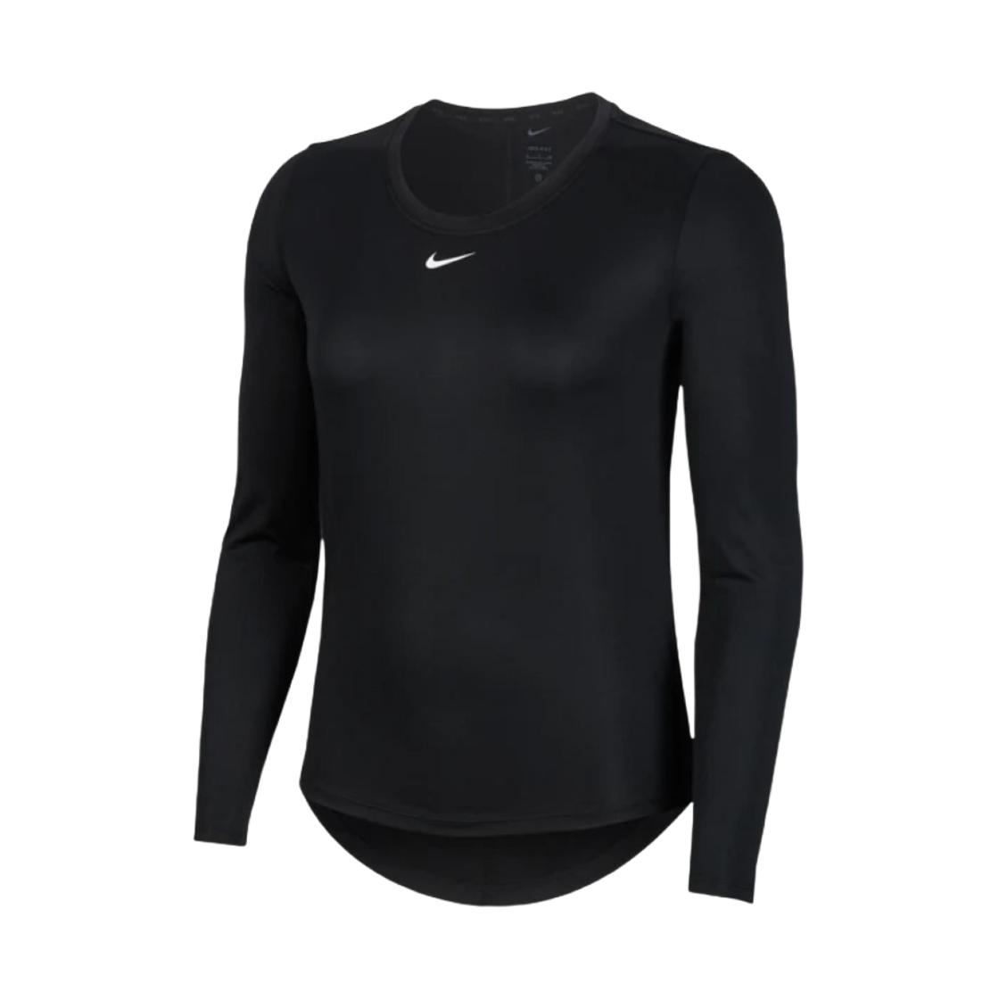 (W) 나이키 드라이핏 원 스탠다드 핏 롱슬리브 탑 블랙 - US/EU((W) Nike Dri-Fit One Standard Fit Long Sleeve Top Black - US/EU) - 1