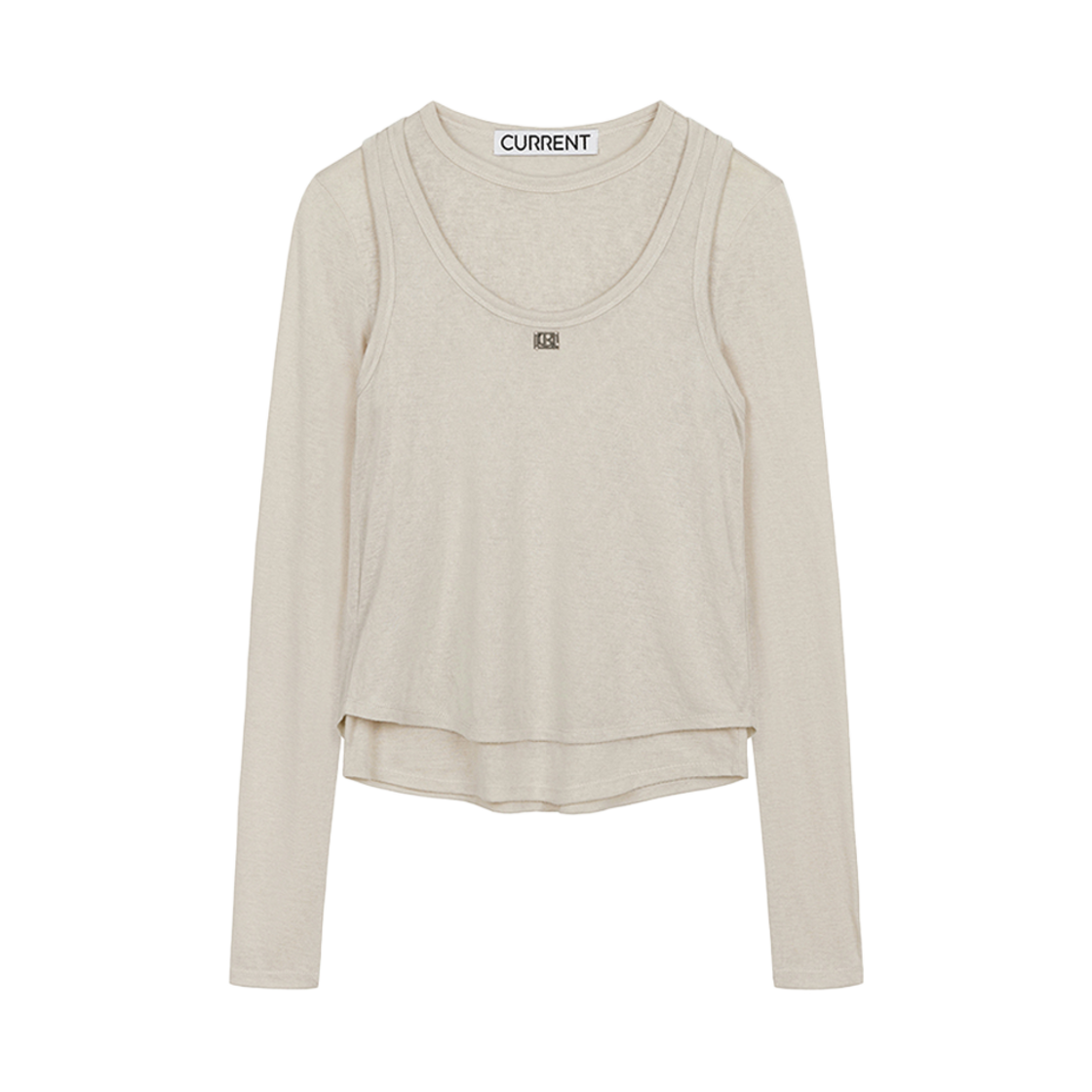 CMSFCTMW06EIGYA Current Layerd Slub Long Sleeve Oatmeal