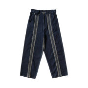 Kapital 12 oz. Yagasuri Jacquard Denim Port Baggy Pants Indigo