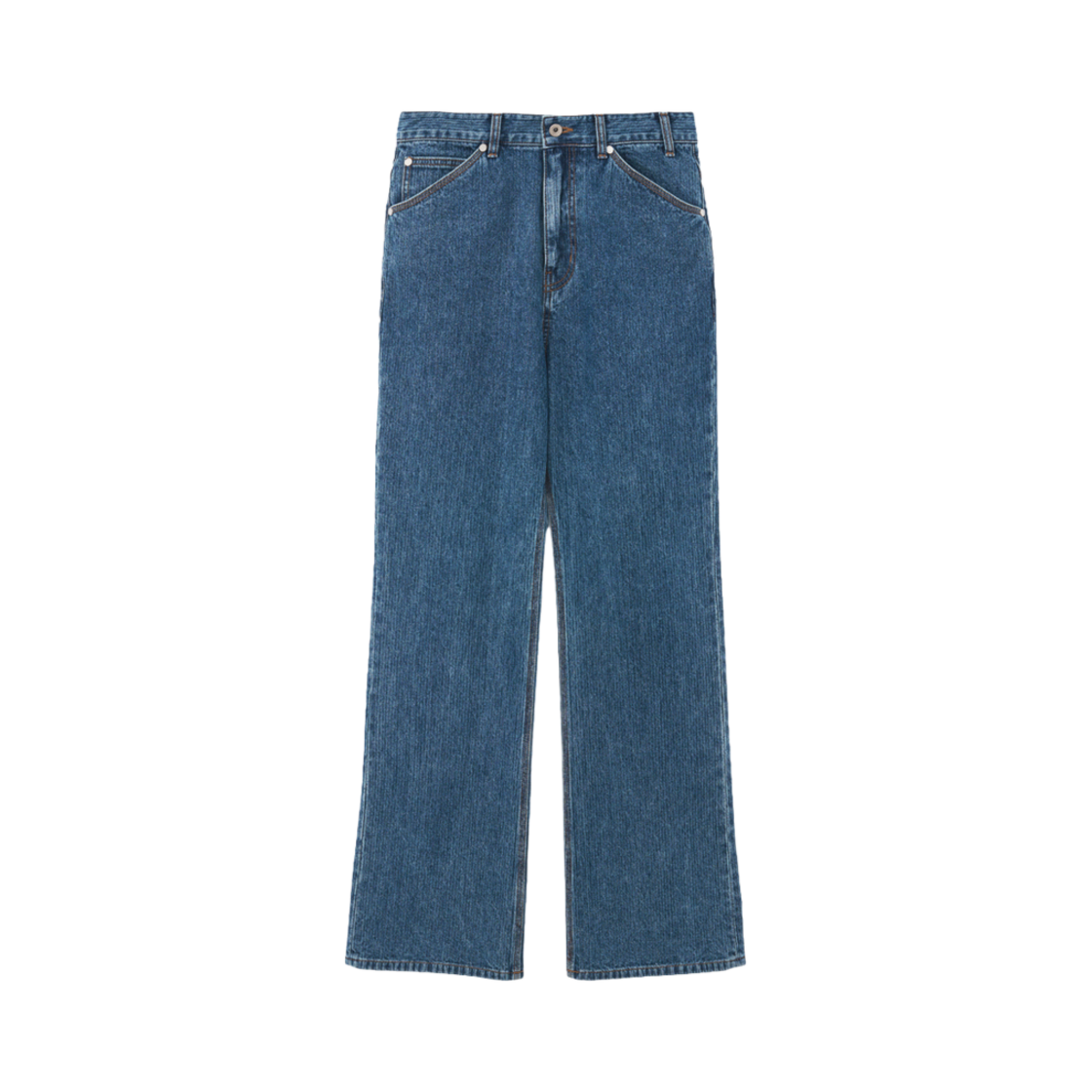 에스티유 스트라이프 데님 팬츠 미드 블루(STU Stripe Denim Pants Mid Blue)