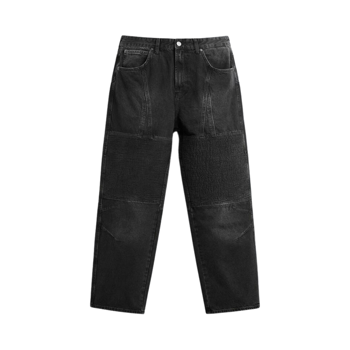 0840/433/800 Zara Biker Baggy Fit Jeans Black