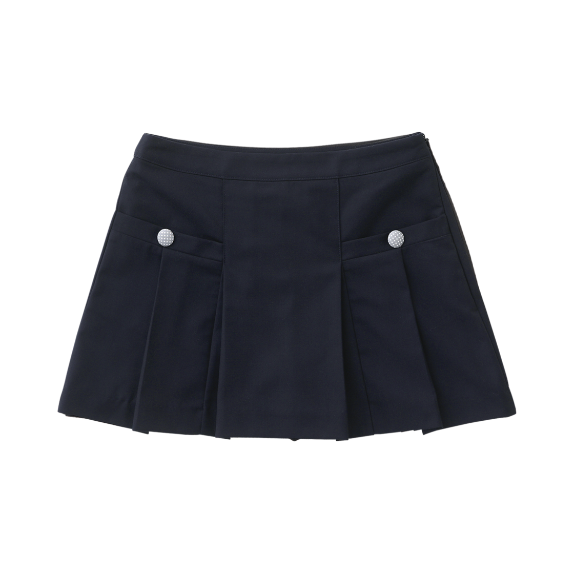 배드블루 포켓 플리츠 숏 스커트 네이비(BadBlue Pocket Pleats Shorts Skirt Navy)