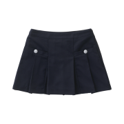 BadBlue Pocket Pleats Shorts Skirt Navy