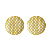 Hermes Soleil d'Hermes Dessert Plate n°1 Yellow (2 Plate)