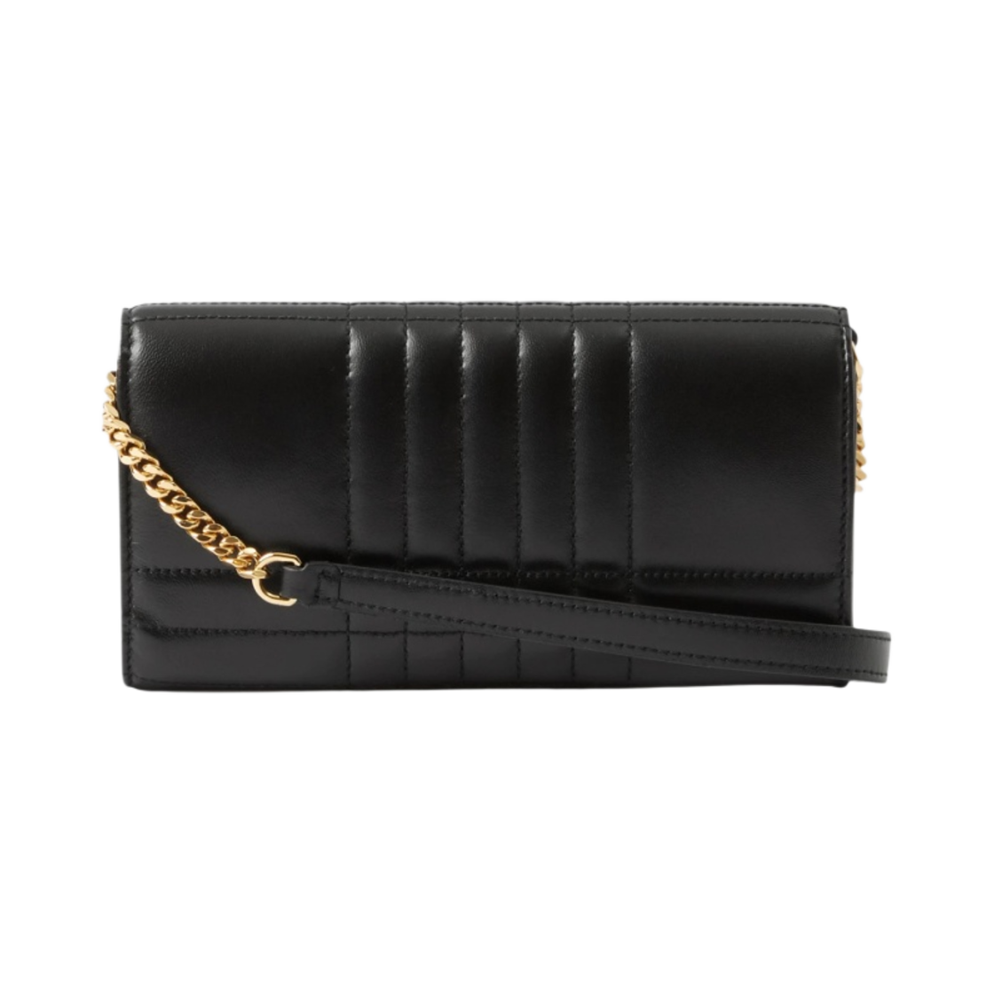 버버리 디테처블 스트랩 퀄티드 레더 롤라 지갑 블랙 라이트 골드(Burberry Quilted Leather Lola Wallet with Detachable Strap Black Light Gold) - 3