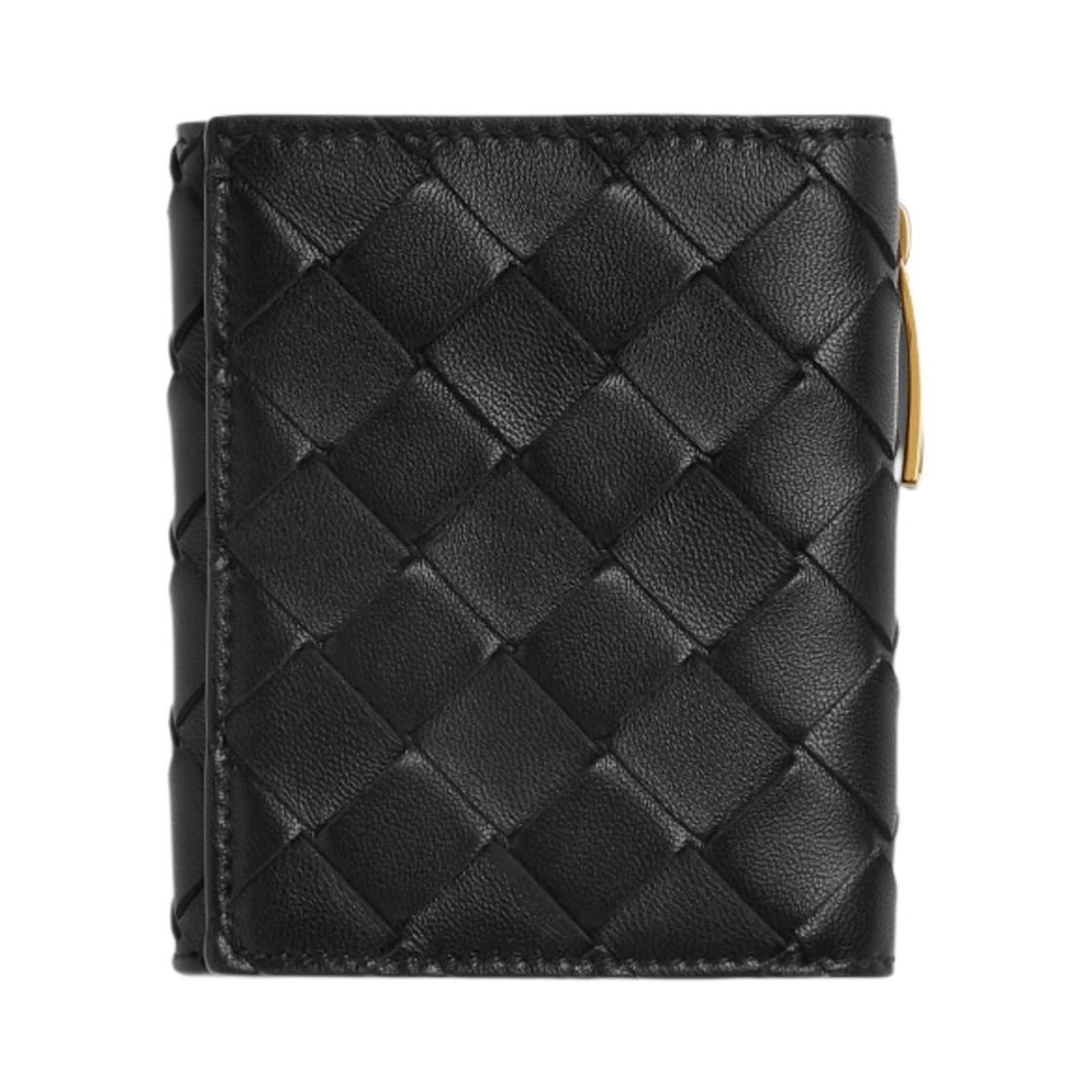 보테가 베네타 디테처블 카드 케이스 트라이폴드 지퍼 지갑 블랙(Bottega Veneta Tri-Fold Zip Wallet with Detachable Card Case Black) - 1