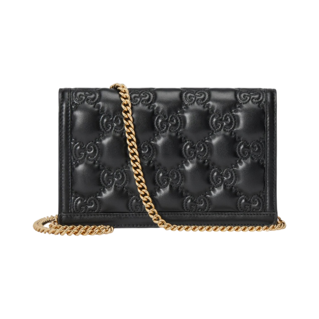 구찌 GG 마틀라세 체인 지갑 블랙(Gucci GG Matelasse Chain Wallet Black) - 2
