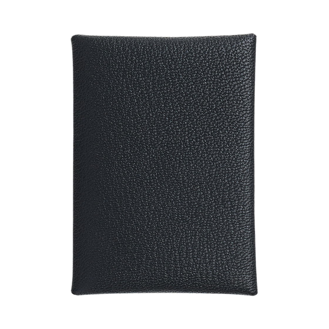 H083038CKBB Hermes Calvi Duo Compact Verso Card Holder Mysore Goatskin & Palladium Bleu Ocean Mauve Pale