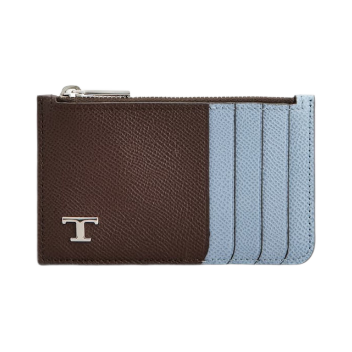 XAMTSYF8300RTV9O72 Tod's Leather Card Holder Brown Sky Blue