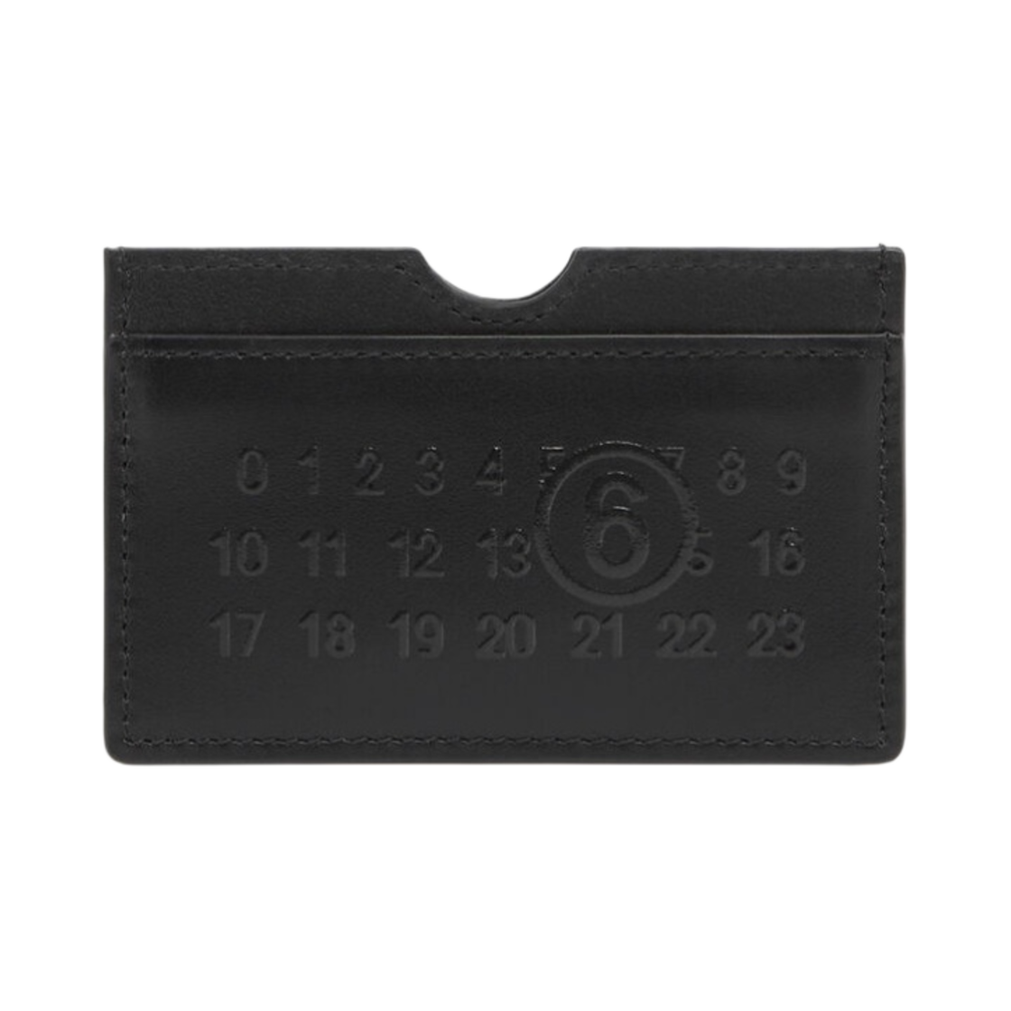 SA5UI0008P5693T8013 MM6 Maison Margiela Numeric Logo Card Holder Black