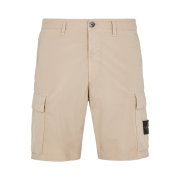 Stone Island L0803 Stretch Cotton Canvas Garment Dyed Cargo Bermuda Shorts Dove Grey - 23SS