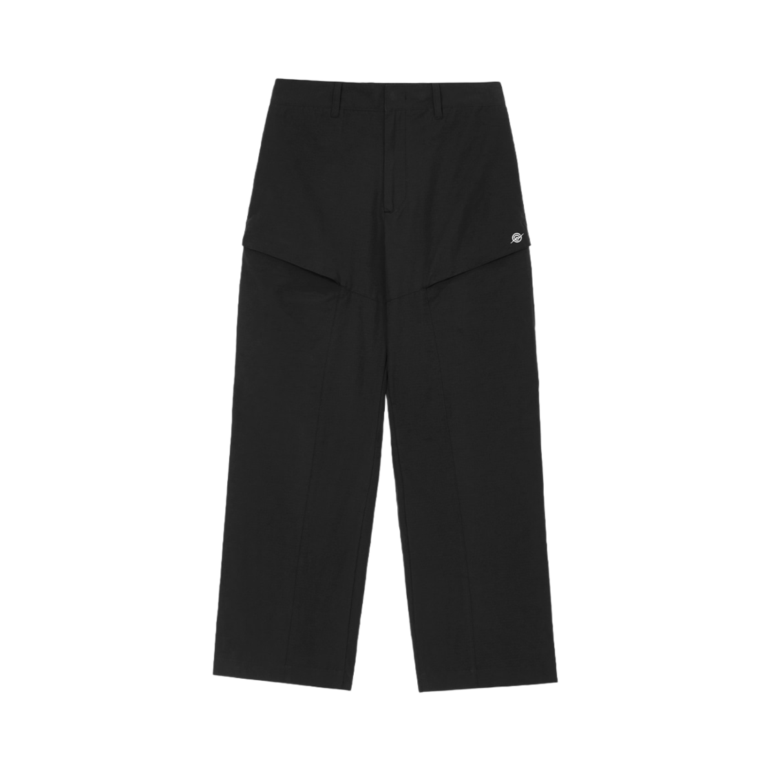 KB1PT1208MBK KALA PATTHAR CN Wide Ankle Zipped Cargo Pants Black