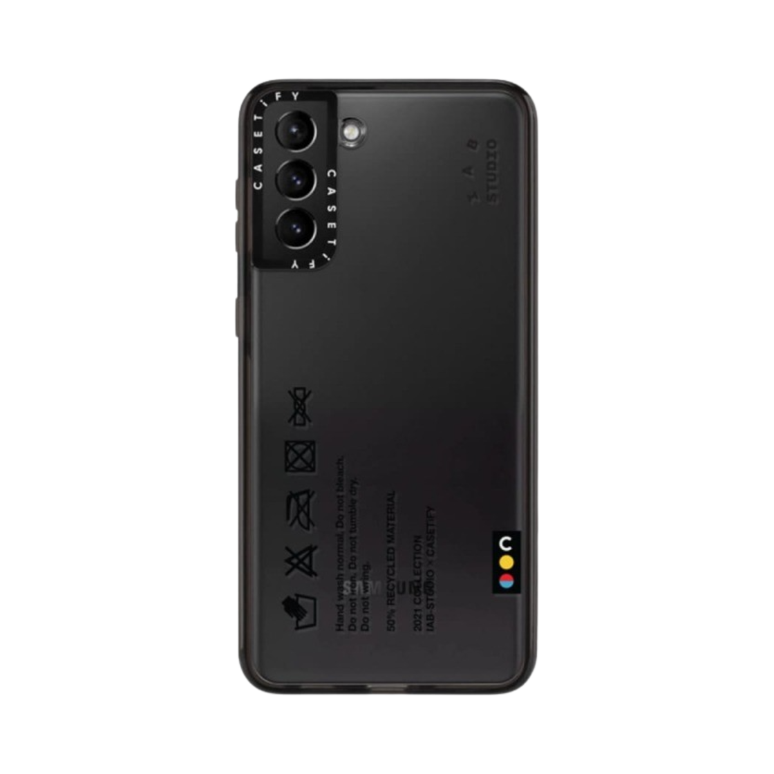 케이스티파이 x 아이앱 스튜디오 갤럭시 S21 매트 클로스 태그 케이스 블랙(Casetify x IAB Studio Galaxy S21 Matte Cloth Tag Case Black) - 3