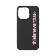 Casetify x Thisisneverthat iPhone Pink T-Logo Magsafe Case Matte Black