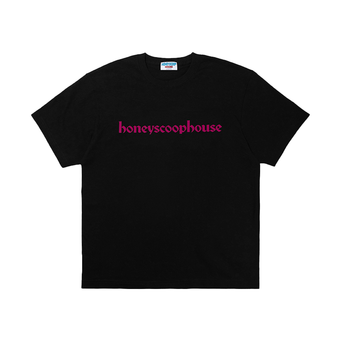 허니스쿱하우스 싱글 로고 티 블랙(Honey Scoop House Single Logo Tee Black)