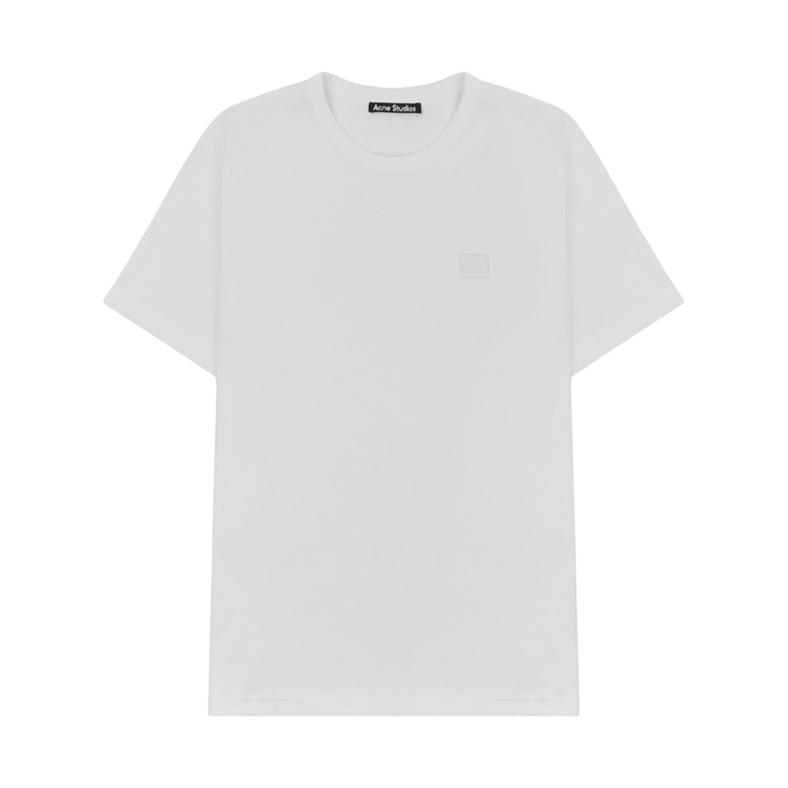 CL0111-183 Acne Studios Ellison Face Slim-Fit Crewneck T-Shirt Optic White