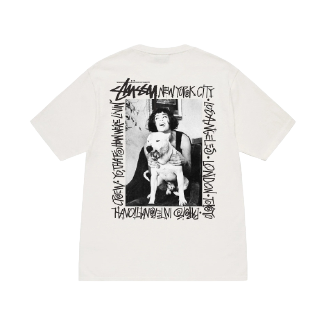 스투시 하우 위아 리빈 피그먼트 다이드 티셔츠 내츄럴(Stussy How We're Livin' Pigment Dyed T-Shirt Natural) - 1